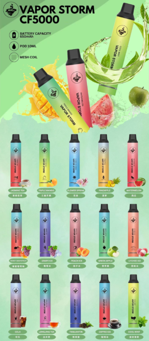 Alternative view of VAPOR STORM 風暴系列 5000口 極致硬派拋棄式 10ml超巨量容量  超濃郁口感 台灣現貨