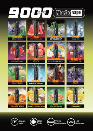 Alternative view of Marbo Bar 9000口 極致奢華拋棄式電子煙 泰國爆款 14ml超巨量容量 Type-C可充電  超長續航 台灣現貨