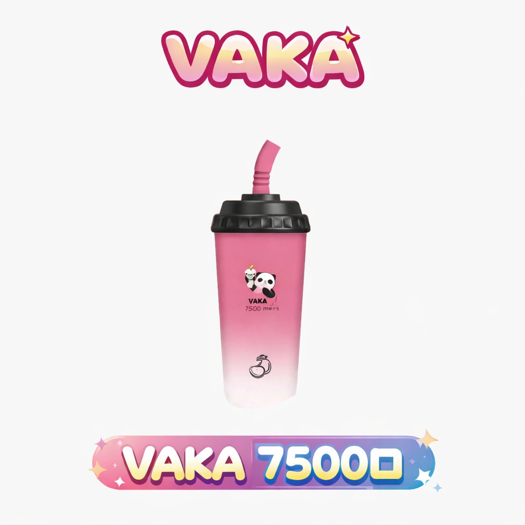 VAKA奶茶杯7500口拋棄式電子煙 – 3%丁鹽 15ml超大容量 600mAh Type-C快充 Mesh霧化 萌熊貓造型